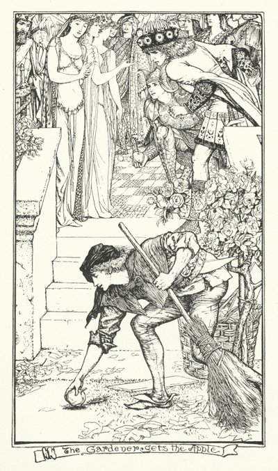 Ogrodnik dostaje jabłko (grawerunek) autorstwa Henry Justice Ford