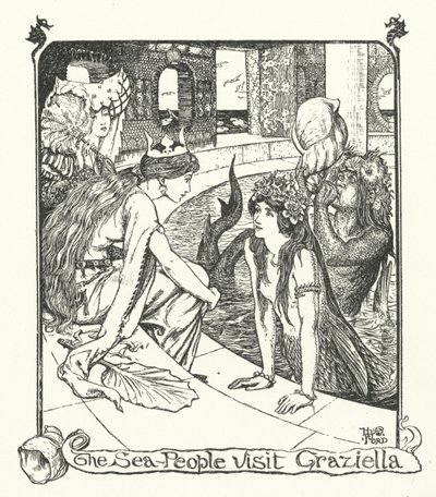 Ludzie z morza odwiedzają Graziellę (grawerunek) autorstwa Henry Justice Ford