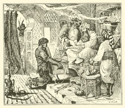 Historia kalifa bociana (rycina) autorstwa Henry Justice Ford