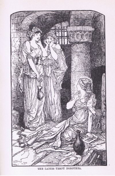 Panie kuszą Doretheę, 1912 autorstwa Henry Justice Ford