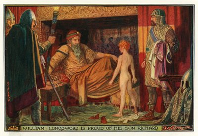 William Longsword jest dumny ze swojego syna Richarda autorstwa Henry Justice Ford