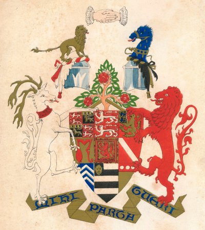 Herb Stylemana le Strange, połowa XIX wieku. autorstwa Henry L