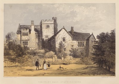 Throwley Hall, Staffordshire (akwatinta) autorstwa Henry Lark Pratt