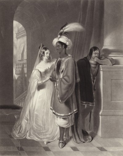 Otello i Desdemona autorstwa Henry Liverseege