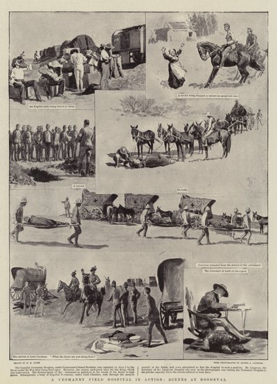 Szpital polowy Yeomanry w akcji, sceny w Roodeval autorstwa Henry Marriott Paget