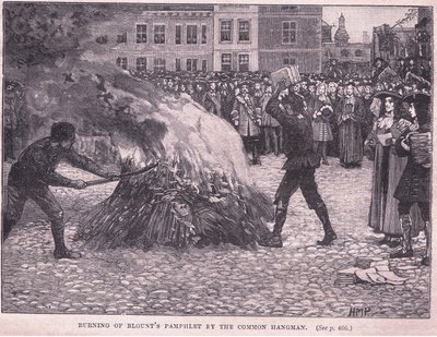 Spalenie broszur Blounta przez pospolitego kata autorstwa Henry Marriott Paget
