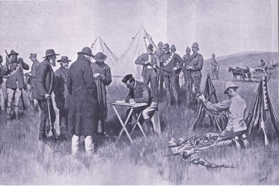 Przysięga przysięgi neutralności, ilustracja z After Pretoria: The Guerilla War, 1902 autorstwa Henry Marriott Paget