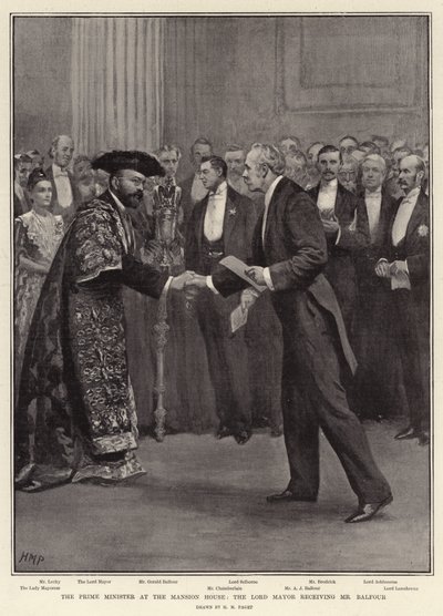 Premier w rezydencji, burmistrz witający pana Balfoura autorstwa Henry Marriott Paget