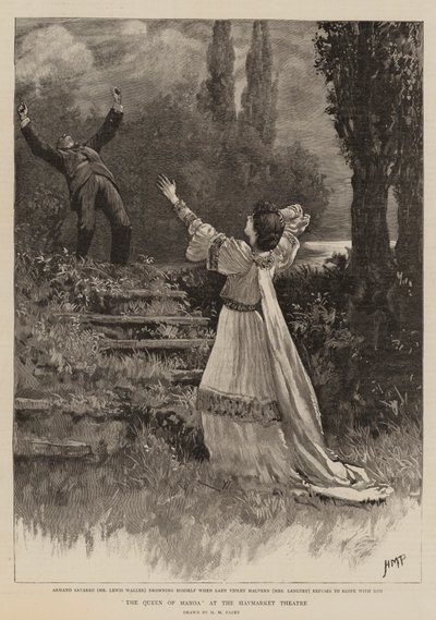 The Queen of Manoa w Haymarket Theatre autorstwa Henry Marriott Paget