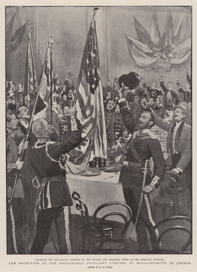 Przyjęcie Honorable Artillery Company of Massachusetts w Londynie autorstwa Henry Marriott Paget