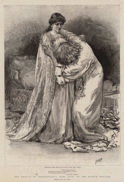 Odrodzenie Króla Leara Szekspira w teatrze Lyceum autorstwa Henry Marriott Paget