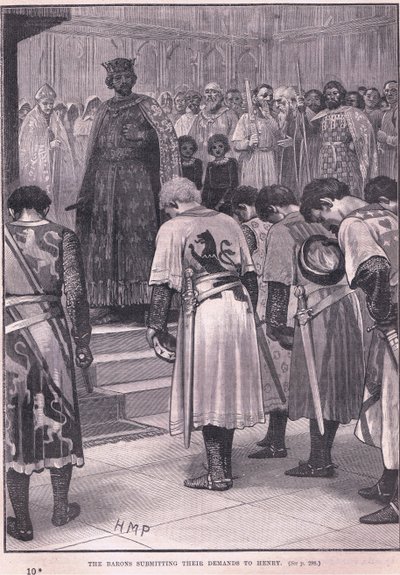 Baronowie składający swoje żądania Henrykowi AD 1258 autorstwa Henry Marriott Paget
