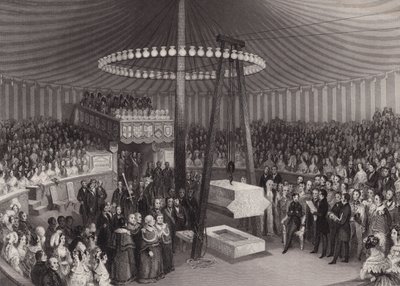 Ceremonia wmurowania pierwszego kamienia Nowej Królewskiej Giełdy przez Alberta, Prince Consort, City of London autorstwa Henry Melville