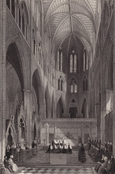 Konsekracja biskupów kolonialnych w Opactwie Westminsterskim w Londynie (grafika) autorstwa Henry Melville