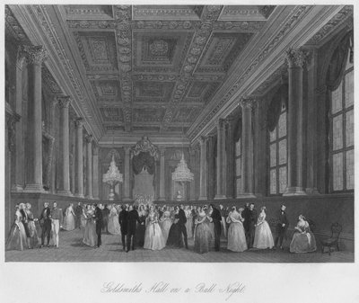 Sala Złotników w noc balową, ok. 1841 r. autorstwa Henry Melville