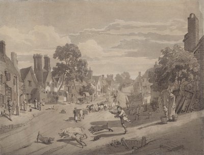 High Street w Bushey, Hertfordshire autorstwa Henry Monro