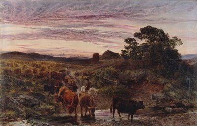 Bydło przeprawiające się przez strumień autorstwa Henry Moore