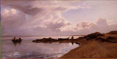 Zbieranie małży, północne wybrzeże Walii autorstwa Henry Moore