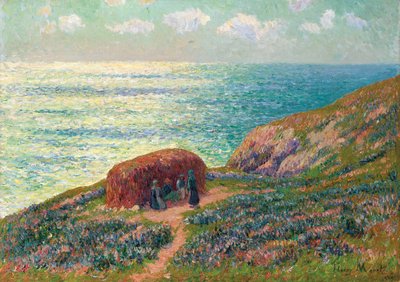 Zbieracze wodorostów w Moelan, Bretania, 1900 autorstwa Henry Moret