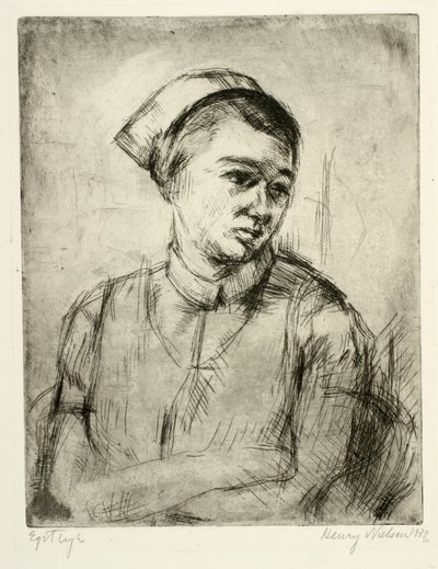 Portret pielęgniarki autorstwa Henry Nielsen