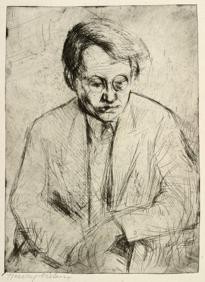 Siedzący mężczyzna autorstwa Henry Nielsen