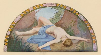 Adonis Szekspira (kolorowa litografia) autorstwa Henry Oliver Walker