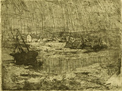 Przewrócone łodzie rybackie, Bretania autorstwa Henry Ossawa Tanner