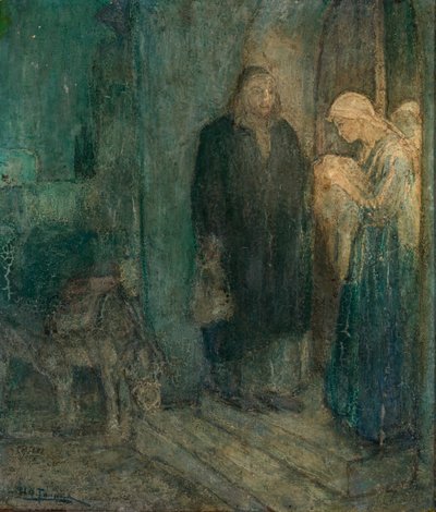 Wyjazd do Egiptu w gospodzie. autorstwa Henry Ossawa Tanner