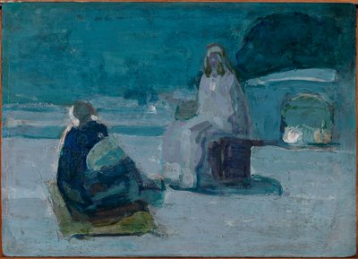 Studium dla Chrystusa i Nikodema na dachu autorstwa Henry Ossawa Tanner