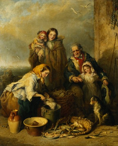 Rodzina rybaka, 1861 autorstwa Henry Perlee Parker