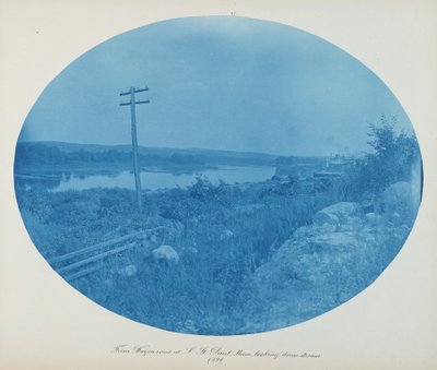 Z Wagon Road w S. St. Paul, Minn. Patrząc w dół rzeki autorstwa Henry Peter Bosse