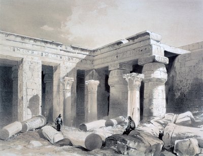 Medinet Abou, Teby, Egipt, XIX w. autorstwa Henry Pilleau