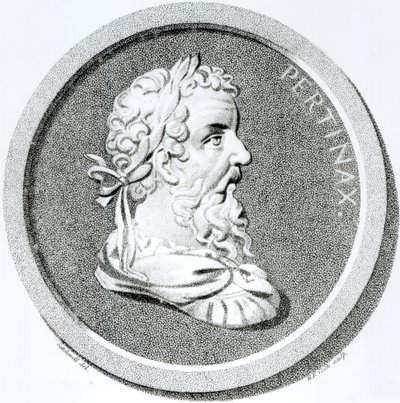 Portret Pertynaksa, z "Historii upadku Świętego Cesarstwa Rzymskiego", Edward Gibbon, 1808 r. autorstwa Henry R. Cook