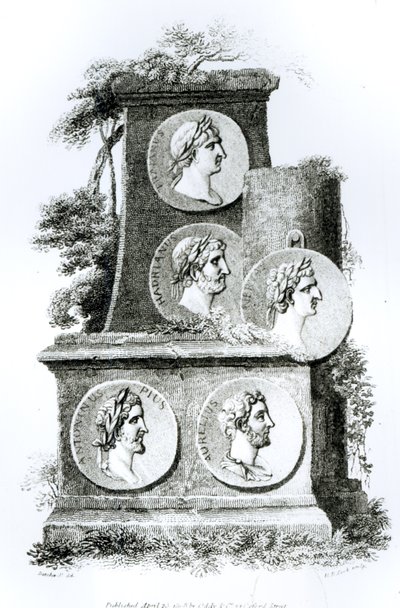 Portrety cesarzy rzymskich z „Historii schyłku i upadku Cesarstwa Rzymskiego” Edwarda Gibbona, t. 2, 1808 autorstwa Henry R. Cook