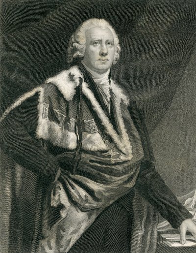Henry Dundas, sztychowany przez S. Freemana, z „Narodowej Galerii Portretów, tom III”, wyd. ok. 1835 autorstwa Henry Raeburn