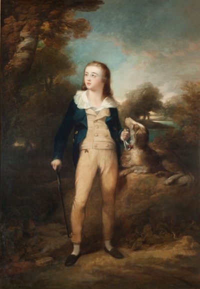 Mistrz Cathcart z psem, ok. 1810 (olej na płótnie) autorstwa Henry Raeburn