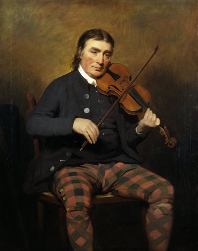 Niel Gow, 1727-1807. Skrzypek i kompozytor autorstwa Henry Raeburn