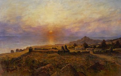 Fort Ross. Rozliczenie Kompanii Rosyjsko-Amerykańskiej, ok. godz. 1880 autorstwa Henry Raschen