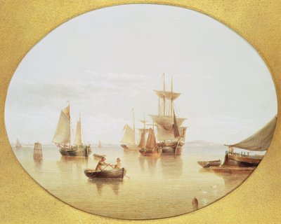 Scena portowa - wiosłowanie na brzeg autorstwa Henry Redmore