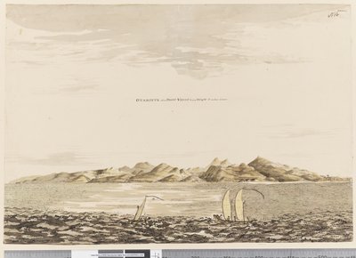 Strona 16 Otaheite, kiedy Point Venus nosi S.W. przez W. 5 mil odległych, 1768-75 (wc) autorstwa Henry Roberts
