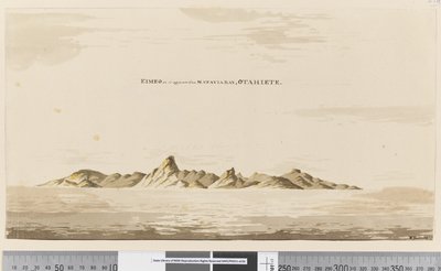 Strona 25aa Eimeo, jak się wydaje z Zatoki Matavai, Otahiete, 1768-75 (pióro i atrament i pranie) autorstwa Henry Roberts