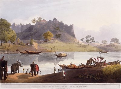 Ruiny portu w Juanpore nad rzeką Goomtee, 1824 autorstwa Henry Salt