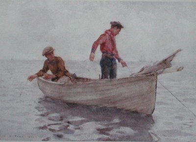 Chłopcy łowią ryby na Newlyn autorstwa Henry Scott Tuke