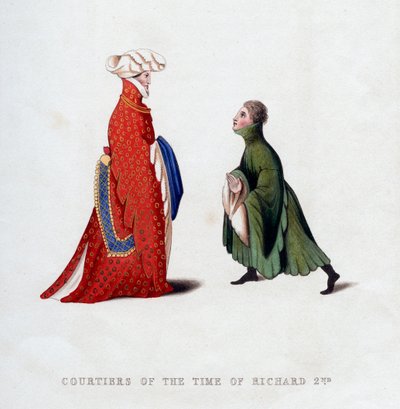 Suknia dworska, XIV w., 1843 r. autorstwa Henry Shaw