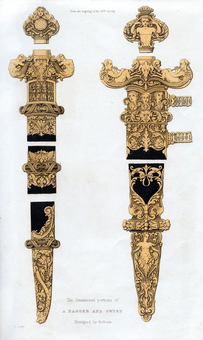 Sztylet i miecz, początek XVI w., 1843 r. autorstwa Henry Shaw