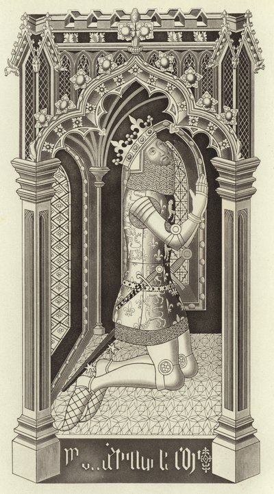 Edward III, około 1355, z kaplicy św. Stefana w Westminster autorstwa Henry Shaw