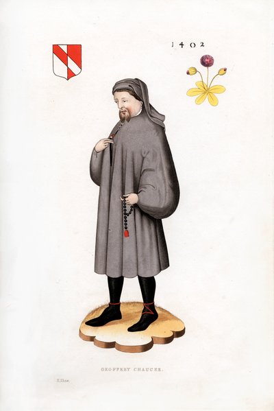 Geoffrey Chaucer, 1402, 1843. autorstwa Henry Shaw