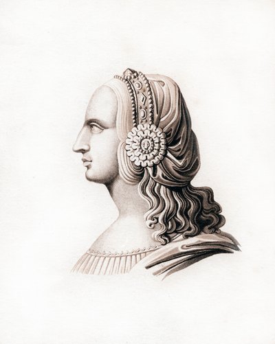 Nakrycie głowy, początek XVI wieku, 1843. autorstwa Henry Shaw