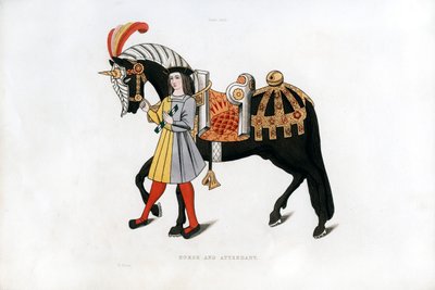 Koń i pomocnik, c1511, 1843. autorstwa Henry Shaw
