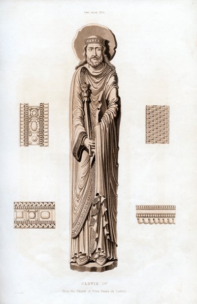 Król Chlodwig I, ok. 1100, 1843 r. autorstwa Henry Shaw